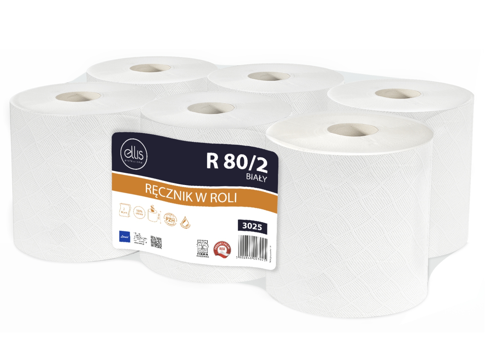 Ręcznik M 2W Lamix Ellis 3025 R80/2 80m 6 rolek